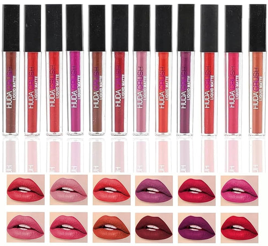 Huda Beauty matte Finishing Lipstick ( Pack of 12 )