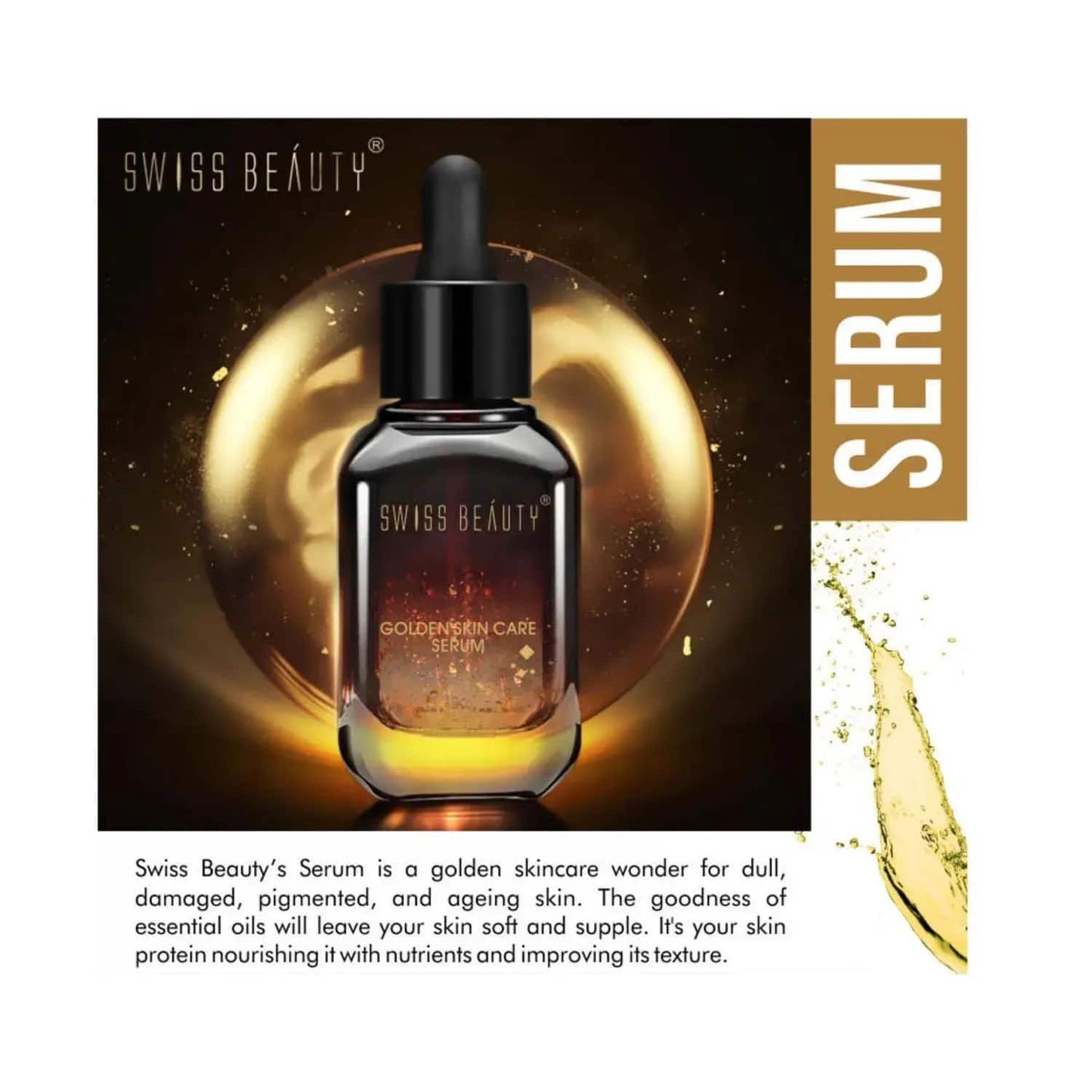 Swiss Beauty 24K Gold Skin Care Serum, 100 ml